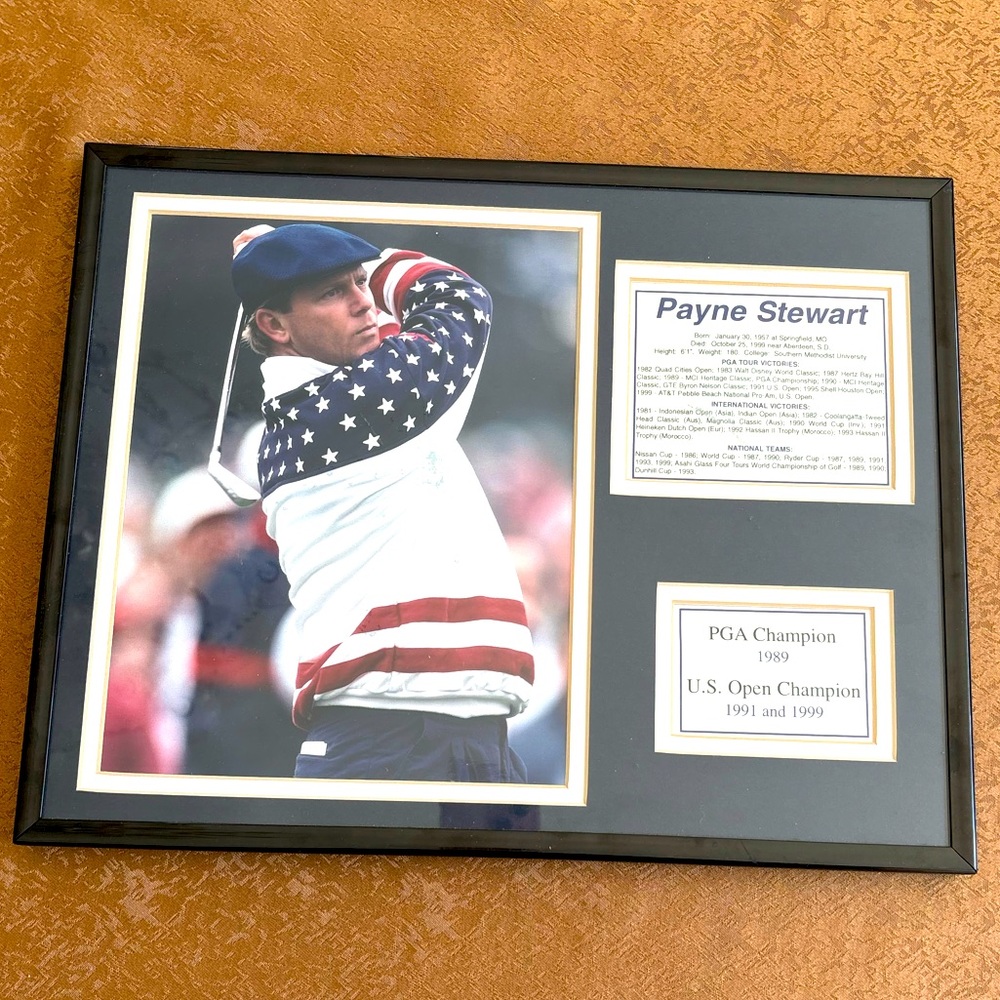 Payne Stewart PGA and US open champion framed photo